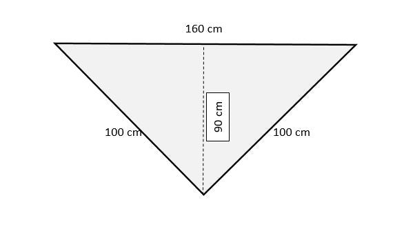 Uryupinsk downy neckerchief # KW-140, 100x160x100 cm
