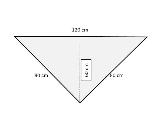 Uryupinsk dūnu lakats-trīsstūris #KG-49, 80x120x80 cm.