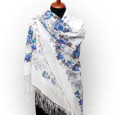 Silk shawl "First rendezvous"