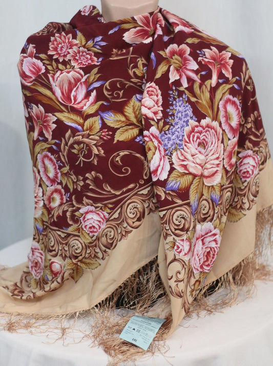 Silk shawl "Royal ball" 1470-2