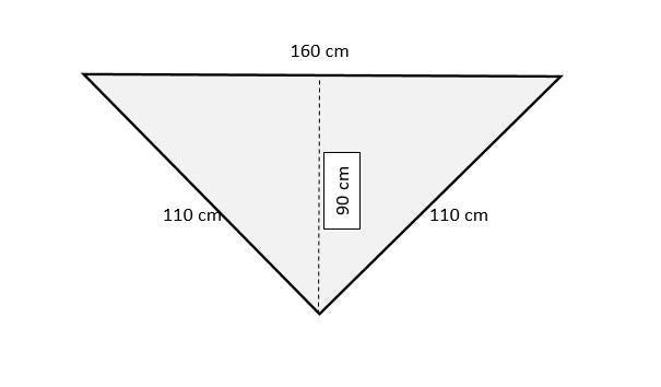 Uryupinsk downy neckerchief # KW-158, 110x160x110 cm