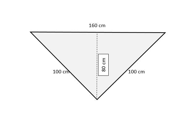 Uryupinsk dūnu lakats-trīsstūris #KW-202, 100x160x100 cm