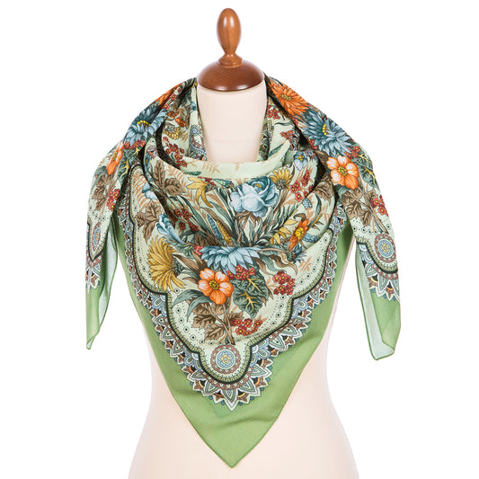 Сotton kerchief "Blooming Summer" 1839-9