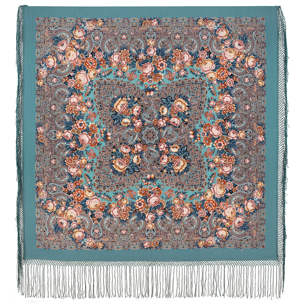 Shawl "Troika is racing" 1896-12