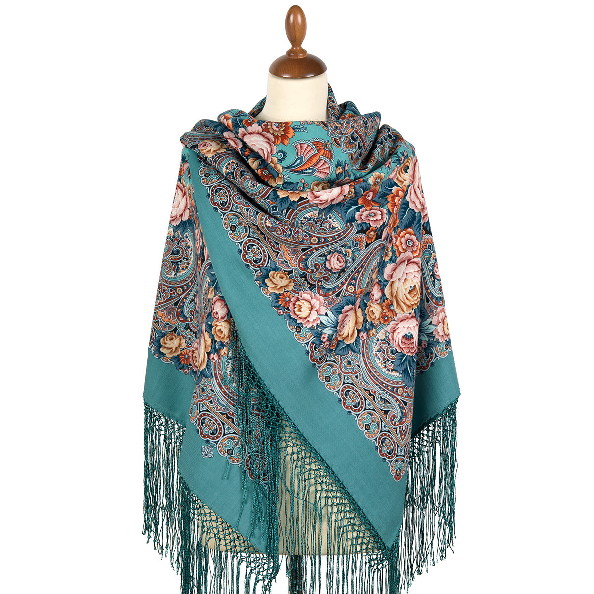 Shawl "Troika is racing" 1896-12