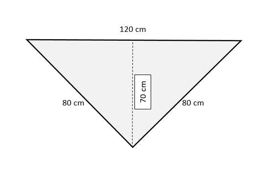Uryupinsk dūnu lakats-trīsstūris #KG-13, 80x120x80 cm.