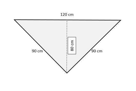 Uryupinsk dūnu lakats-trīsstūris # KW-146, 90x120x90 cm.