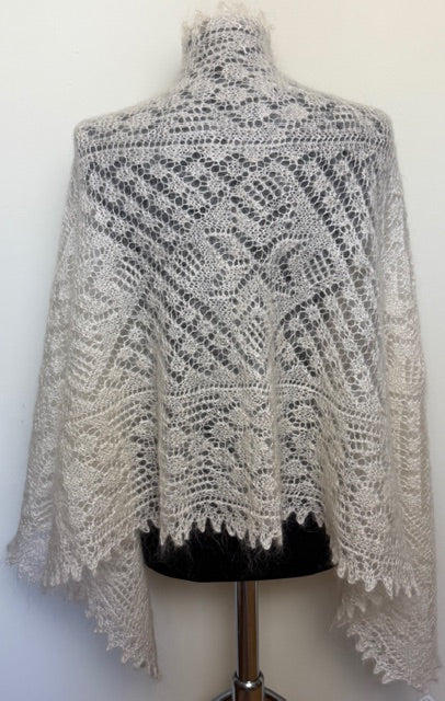 Orenburg shawl-palantine SWO-3, 140x60 cm