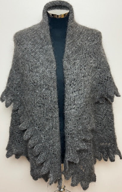 Uryupinsk downy shawl #PG-124, 130x130 cm