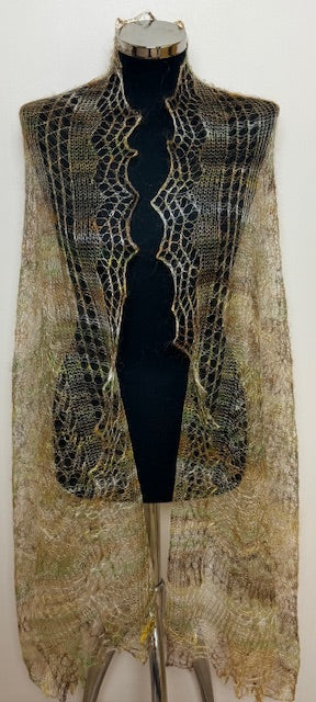 Downy shawl ( Palantine ) #191, 200x80 cm