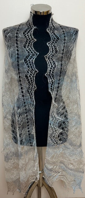 Downy shawl ( Palantine ) #188, 180x70 cm