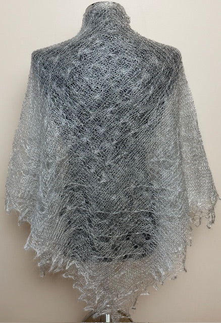 Downy shawl #PCN-61, 130x130 cm