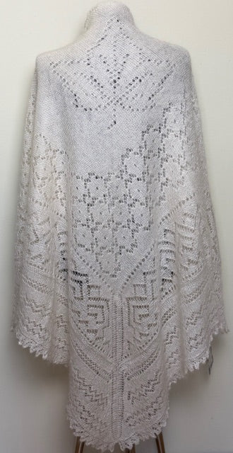 Orenburg shawl PWO-73, 150x150 cm