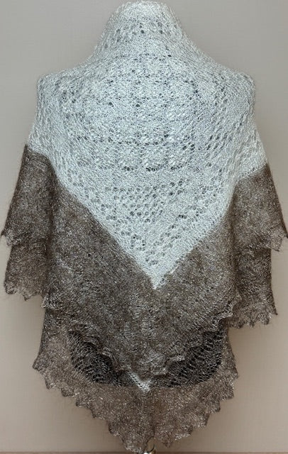 Orenburg shawl PWO-10, 120x120 cm
