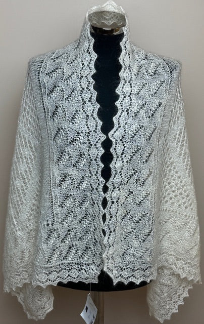 Orenburg shawl-palantine SWO-4, 140x70 cm