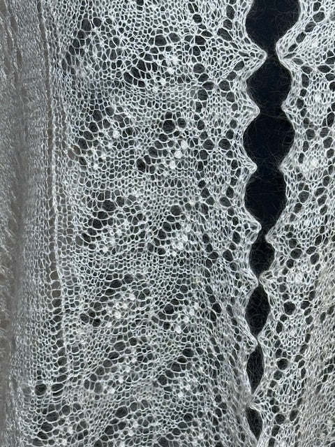 Orenburg shawl-palantine SWO-4, 140x70 cm