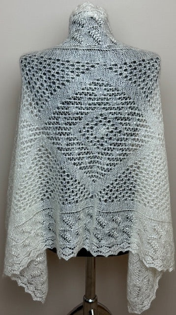Orenburg shawl-palantine SWO-4, 140x70 cm