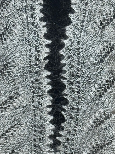 Orenburg shawl-palantine SWO-9, 130x55 cm