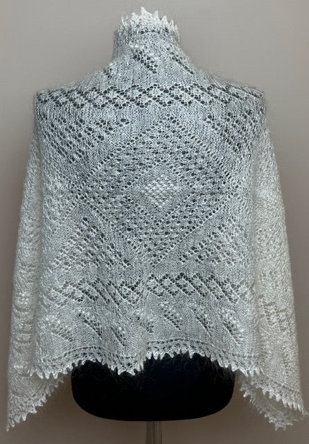 Orenburg shawl-palantine SWO-9, 130x55 cm