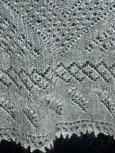 Orenburg shawl-palantine SWO-9, 130x55 cm