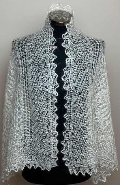 Orenburg shawl-palantine SWO-5, 135x60 cm