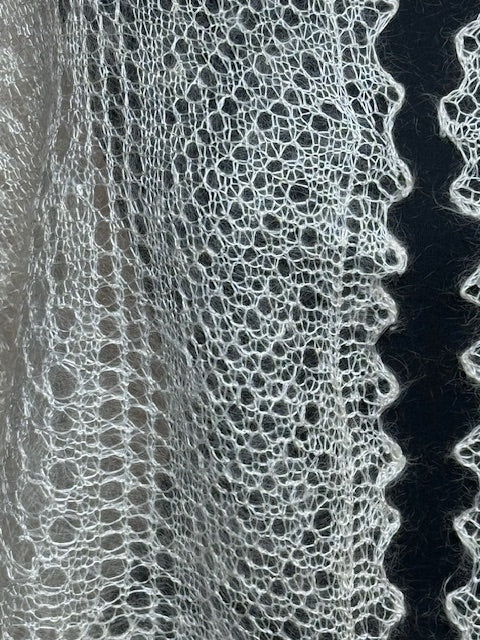Orenburg shawl-palantine SWO-5, 135x60 cm