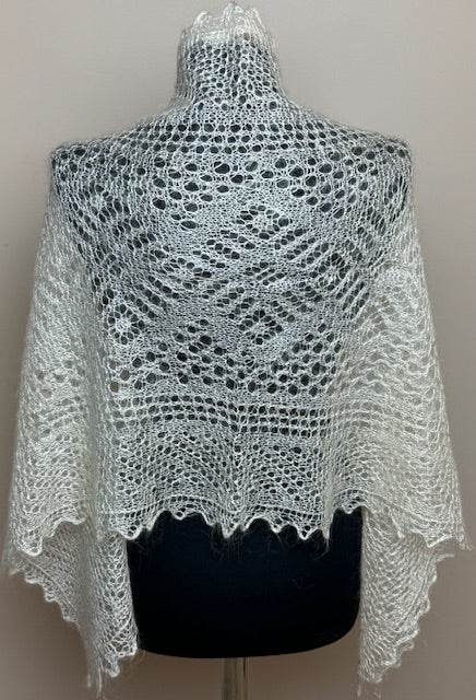 Orenburg shawl-palantine SWO-5, 135x60 cm