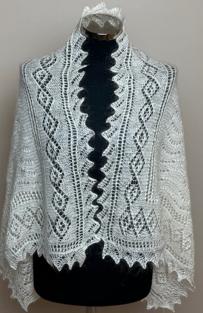 Orenburg shawl-palantine SWO-16, 130x60 cm