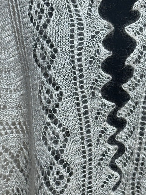 Orenburg shawl-palantine SWO-16, 130x60 cm