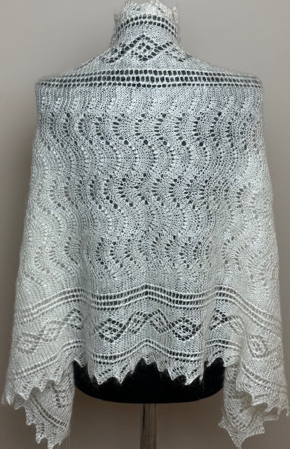 Orenburg shawl-palantine SWO-16, 130x60 cm