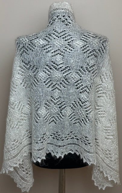 Orenburg shawl-palantinel SWO-14, 135x65 cm