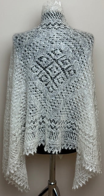 Orenburg shawl-palantine SWO-2, 140x80 cm