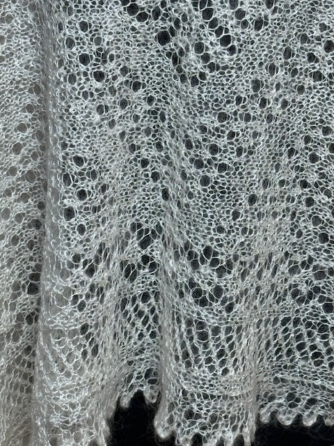 Orenburg shawl-palantine SWO-2, 140x80 cm