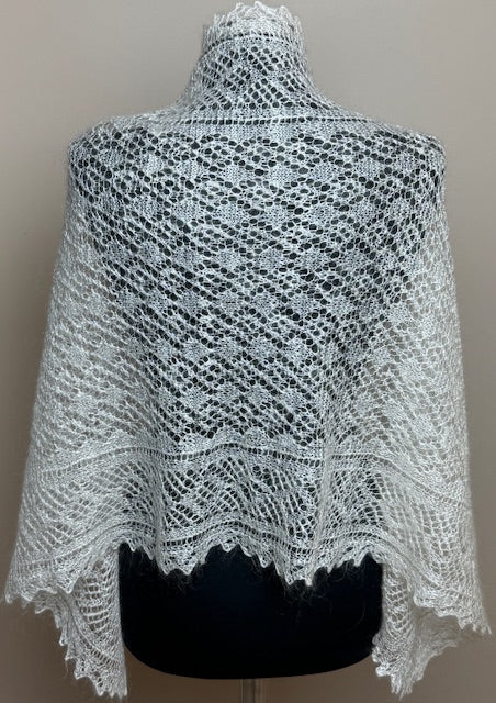 Orenburg shawl-palantine SWO-10, 120x60 cm