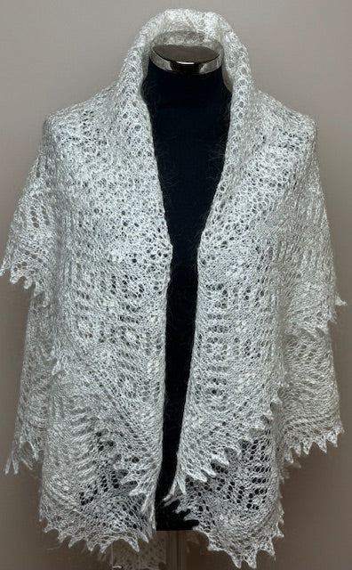 Orenburg shawl PWO-3, 115x115 cm