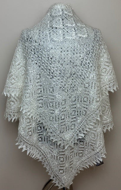 Orenburg shawl PWO-3, 115x115 cm