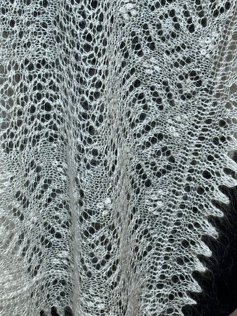 Orenburg shawl PWO-3, 115x115 cm