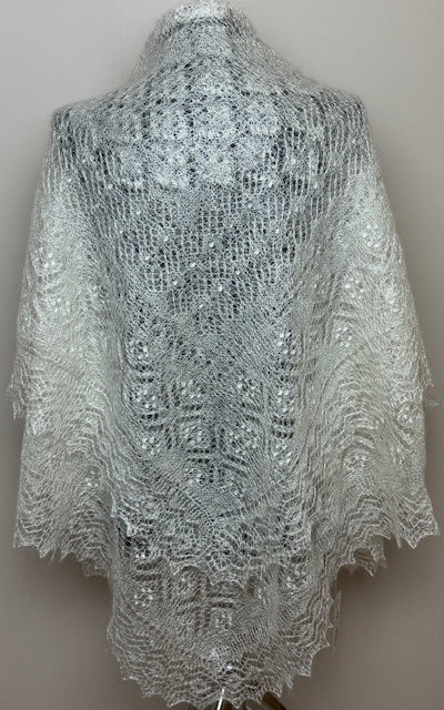 Orenburg shawl PWO-1, 130x130 cm