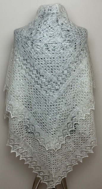 Orenburg shawl PWO-8, 130x130 cm
