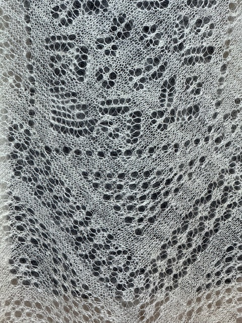 Orenburg shawl PWO-8, 130x130 cm