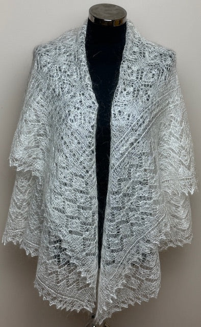 Orenburg shawl PWO-7, 120x140 cm