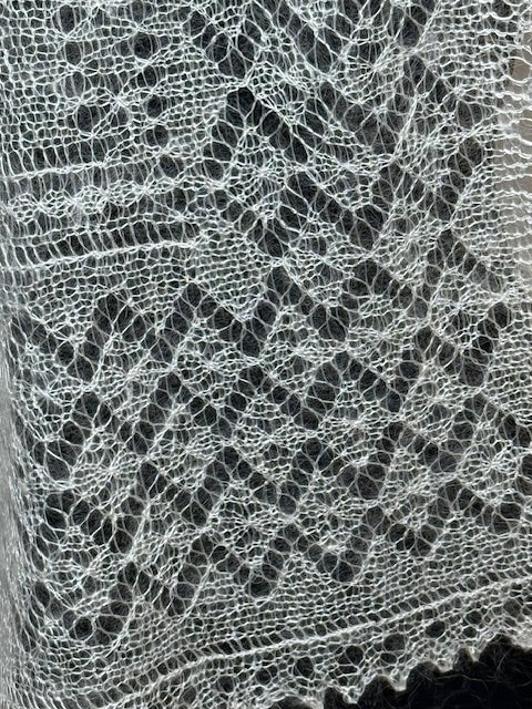Orenburg shawl PWO-7, 120x140 cm