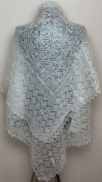 Orenburg shawl PWO-7, 120x140 cm