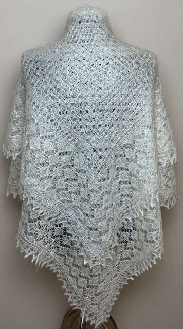 Orenburg shawl PWO-4, 120x120 cm