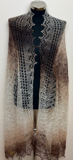 Downy shawl ( Palantine ) #172, 200x80 cm