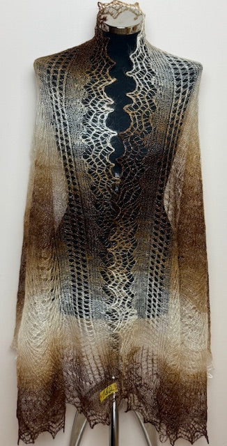 Downy shawl ( Palantine ) #182, 200x80 cm
