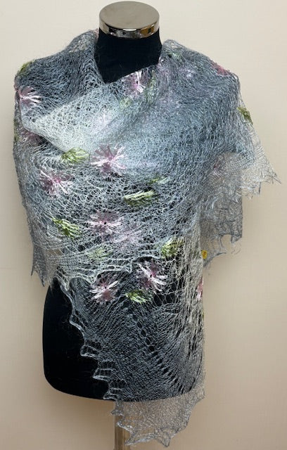 Downy shawl ( Palantine ) #126, 160x80 cm