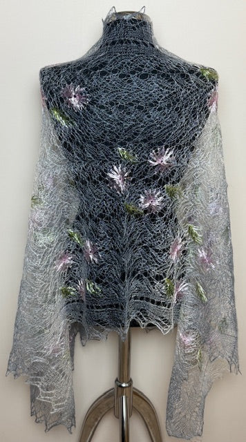 Downy shawl ( Palantine ) #126, 160x80 cm