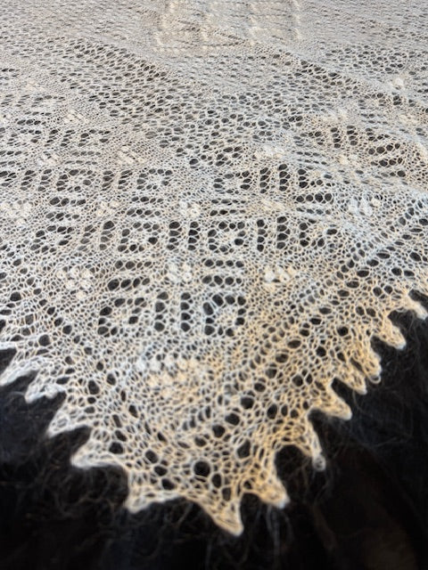 Orenburg shawl POW-14, 115x115 cm