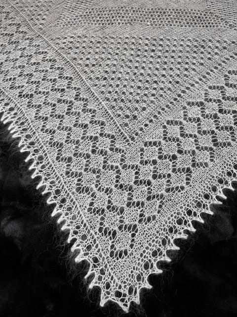 Orenburg shawl POW-6, 120x120 cm